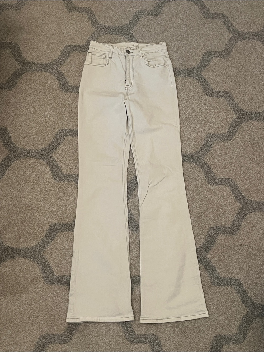 Current/Elliott Off-White Flare Jeans